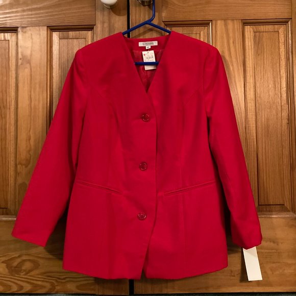 NWT Vintage Lorianna Blazer Jacket Size 14P - Picture 1 of 11